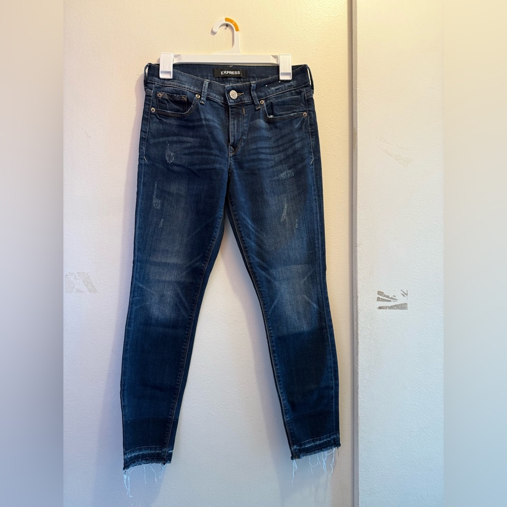 Express Women's Dark Indigo Skinny Jeans